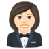 Woman In Tuxedo: Light Skin Tone Emoji Copy Paste ― 🤵🏻‍♀ - joypixels