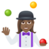 Woman Juggling: Medium-dark Skin Tone Emoji Copy Paste ― 🤹🏾‍♀ - joypixels