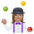 Woman Juggling: Medium Skin Tone Emoji Copy Paste ― 🤹🏽‍♀ - joypixels