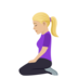 Woman Kneeling: Medium-light Skin Tone Emoji Copy Paste ― 🧎🏼‍♀ - joypixels