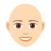 Woman: Light Skin Tone, Bald Emoji Copy Paste ― 👩🏻‍🦲 - joypixels