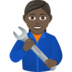 Woman Mechanic: Dark Skin Tone Emoji Copy Paste ― 👩🏿‍🔧 - joypixels