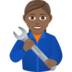 Woman Mechanic: Medium-dark Skin Tone Emoji Copy Paste ― 👩🏾‍🔧 - joypixels