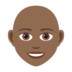 Woman: Medium-dark Skin Tone, Bald Emoji Copy Paste ― 👩🏾‍🦲 - joypixels