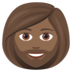 Woman: Medium-dark Skin Tone, Beard Emoji Copy Paste ― 🧔🏾‍♀ - joypixels