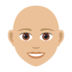 Woman: Medium-light Skin Tone, Bald Emoji Copy Paste ― 👩🏼‍🦲 - joypixels