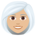 Woman: Medium-light Skin Tone, White Hair Emoji Copy Paste ― 👩🏼‍🦳 - joypixels