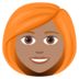 Woman: Medium Skin Tone, Red Hair Emoji Copy Paste ― 👩🏽‍🦰 - joypixels