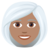 Woman: Medium Skin Tone, White Hair Emoji Copy Paste ― 👩🏽‍🦳 - joypixels