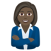 Woman Office Worker: Dark Skin Tone Emoji Copy Paste ― 👩🏿‍💼 - joypixels