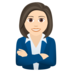 Woman Office Worker: Light Skin Tone Emoji Copy Paste ― 👩🏻‍💼 - joypixels