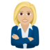 Woman Office Worker: Medium-light Skin Tone Emoji Copy Paste ― 👩🏼‍💼 - joypixels