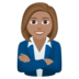 Woman Office Worker: Medium Skin Tone Emoji Copy Paste ― 👩🏽‍💼 - joypixels