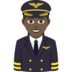 Woman Pilot: Dark Skin Tone Emoji Copy Paste ― 👩🏿‍✈ - joypixels