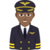 Woman Pilot: Medium-dark Skin Tone Emoji Copy Paste ― 👩🏾‍✈ - joypixels
