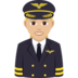 Woman Pilot: Medium-light Skin Tone Emoji Copy Paste ― 👩🏼‍✈ - joypixels