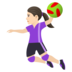 Woman Playing Handball: Light Skin Tone Emoji Copy Paste ― 🤾🏻‍♀ - joypixels