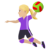 Woman Playing Handball: Medium-light Skin Tone Emoji Copy Paste ― 🤾🏼‍♀ - joypixels