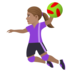 Woman Playing Handball: Medium Skin Tone Emoji Copy Paste ― 🤾🏽‍♀ - joypixels