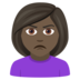 Woman Pouting: Dark Skin Tone Emoji Copy Paste ― 🙎🏿‍♀ - joypixels