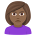 Woman Pouting: Medium-dark Skin Tone Emoji Copy Paste ― 🙎🏾‍♀ - joypixels