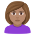 Woman Pouting: Medium Skin Tone Emoji Copy Paste ― 🙎🏽‍♀ - joypixels