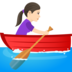 Woman Rowing Boat: Light Skin Tone Emoji Copy Paste ― 🚣🏻‍♀ - joypixels