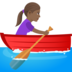 Woman Rowing Boat: Medium-dark Skin Tone Emoji Copy Paste ― 🚣🏾‍♀ - joypixels