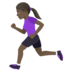 Woman Running: Dark Skin Tone Emoji Copy Paste ― 🏃🏿‍♀ - joypixels