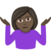 Woman Shrugging: Dark Skin Tone Emoji Copy Paste ― 🤷🏿‍♀ - joypixels