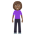 Woman Standing: Medium-dark Skin Tone Emoji Copy Paste ― 🧍🏾‍♀ - joypixels