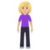 Woman Standing: Medium-light Skin Tone Emoji Copy Paste ― 🧍🏼‍♀ - joypixels