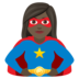 Woman Superhero: Dark Skin Tone Emoji Copy Paste ― 🦸🏿‍♀ - joypixels