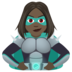 Woman Supervillain: Dark Skin Tone Emoji Copy Paste ― 🦹🏿‍♀ - joypixels