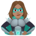 Woman Supervillain: Medium Skin Tone Emoji Copy Paste ― 🦹🏽‍♀ - joypixels