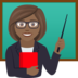 Woman Teacher: Medium-dark Skin Tone Emoji Copy Paste ― 👩🏾‍🏫 - joypixels