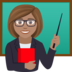 Woman Teacher: Medium Skin Tone Emoji Copy Paste ― 👩🏽‍🏫 - joypixels