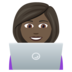 Woman Technologist: Dark Skin Tone Emoji Copy Paste ― 👩🏿‍💻 - joypixels