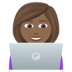 Woman Technologist: Medium-dark Skin Tone Emoji Copy Paste ― 👩🏾‍💻 - joypixels
