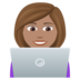 Woman Technologist: Medium Skin Tone Emoji Copy Paste ― 👩🏽‍💻 - joypixels