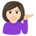 Woman Tipping Hand: Light Skin Tone Emoji Copy Paste ― 💁🏻‍♀ - joypixels