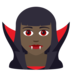 Woman Vampire: Dark Skin Tone Emoji Copy Paste ― 🧛🏿‍♀ - joypixels