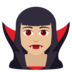 Woman Vampire: Medium-light Skin Tone Emoji Copy Paste ― 🧛🏼‍♀ - joypixels