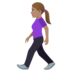 Woman Walking: Medium Skin Tone Emoji Copy Paste ― 🚶🏽‍♀ - joypixels