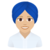 Woman Wearing Turban: Medium-light Skin Tone Emoji Copy Paste ― 👳🏼‍♀ - joypixels