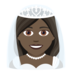 Woman With Veil: Dark Skin Tone Emoji Copy Paste ― 👰🏿‍♀ - joypixels