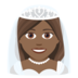 Woman With Veil: Medium-dark Skin Tone Emoji Copy Paste ― 👰🏾‍♀ - joypixels