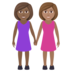 Women Holding Hands: Medium-dark Skin Tone, Medium Skin Tone Emoji Copy Paste ― 👩🏾‍🤝‍👩🏽 - joypixels