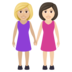 Women Holding Hands: Medium-light Skin Tone, Light Skin Tone Emoji Copy Paste ― 👩🏼‍🤝‍👩🏻 - joypixels