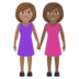 Women Holding Hands: Medium Skin Tone, Medium-dark Skin Tone Emoji Copy Paste ― 👩🏽‍🤝‍👩🏾 - joypixels